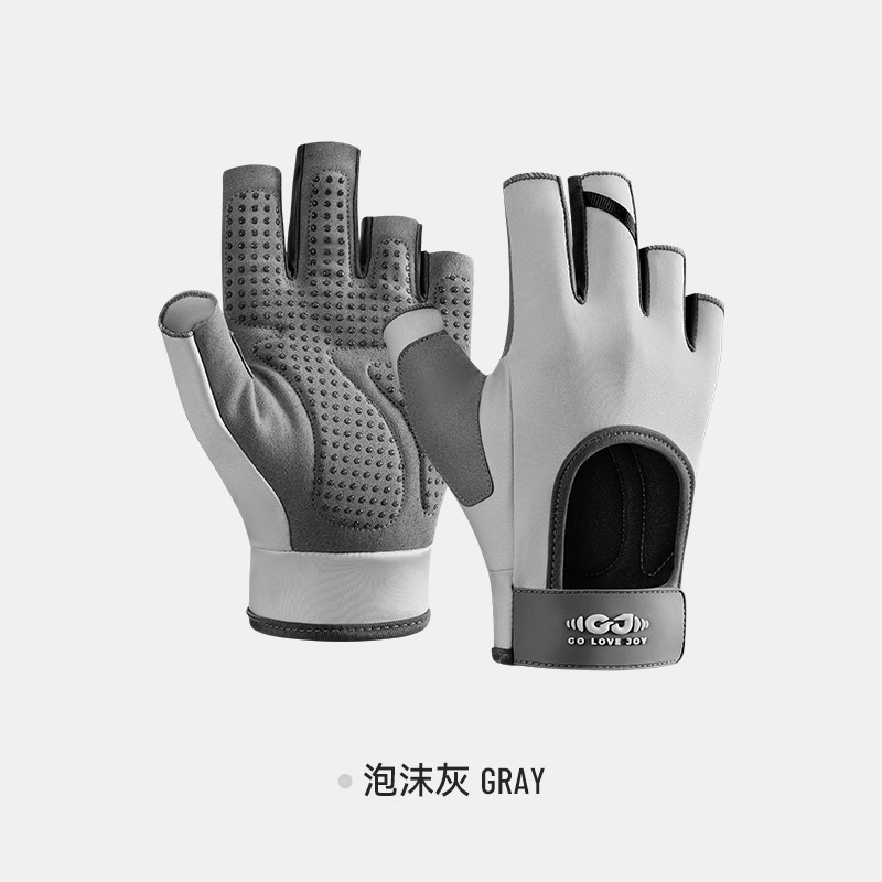 Outdoor cycling gloves, women's yoga training, cycling equipment, anti slip silicone shock absorption, fitness half finger gloves, men's