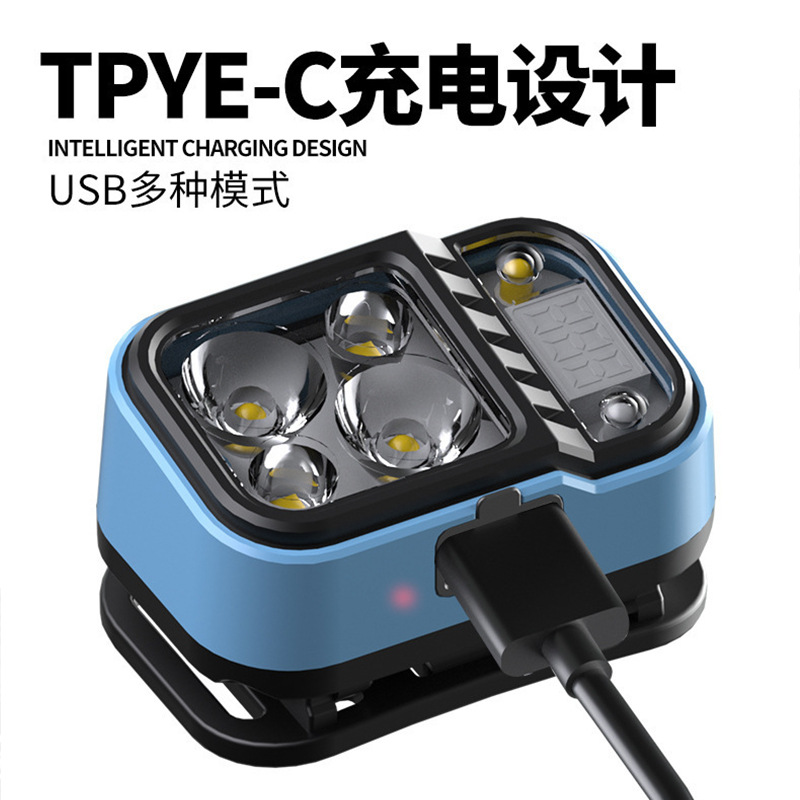 户外登山头戴式led头灯钓鱼专用高流明长续航野外强光感应头灯