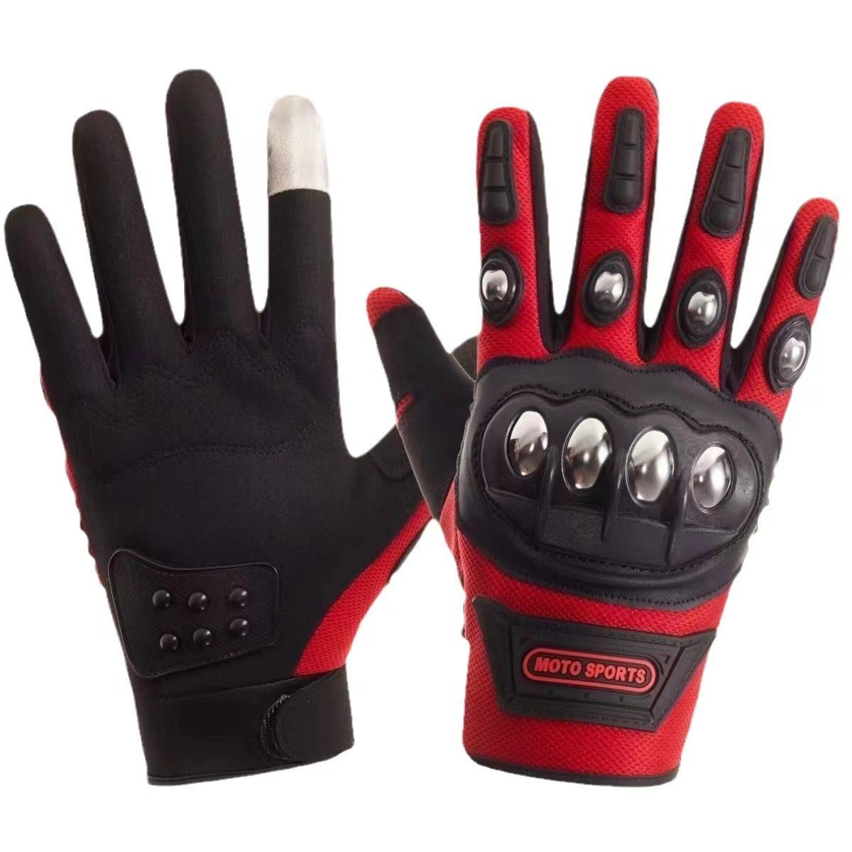 Motorcycle riding gloves men's stainless steel hard shell anti fall mountain bike riding equipment gloves cross-border