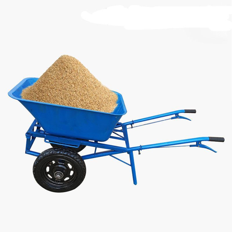 Thickened single wheel handcart with brake, single wheel small cart, agricultural flatbed, orchard handling, hauling goods, mountain road, chicken bus