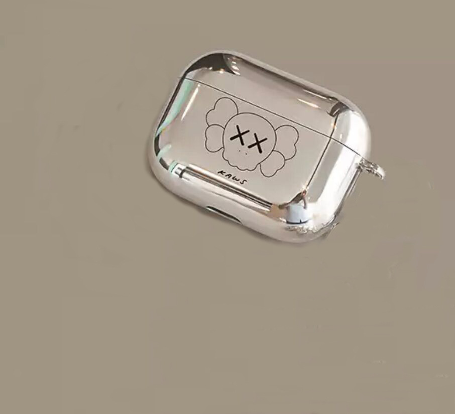 Suitable for Apple Pro2 earphone case electroplated soft shell earphone case suitable for AirPods 2 generation teddy bear pendant earphone case