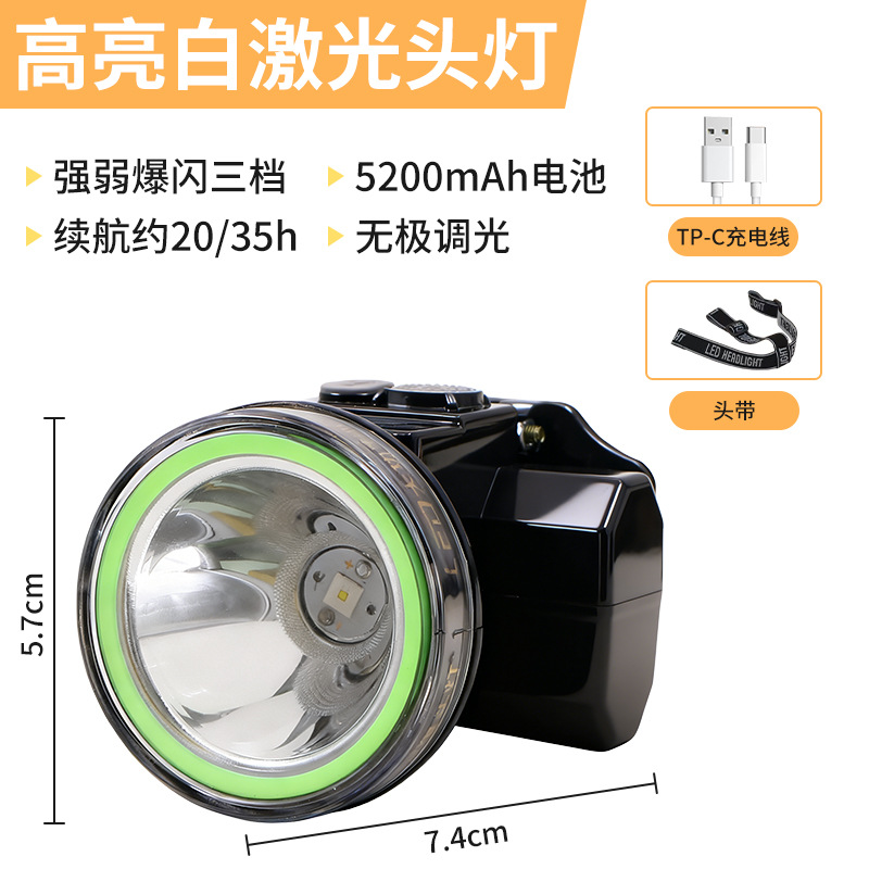 Wholesale rechargeable headlight LED outdoor camping night light waterproof fishing specific headlight head mounted flashlight