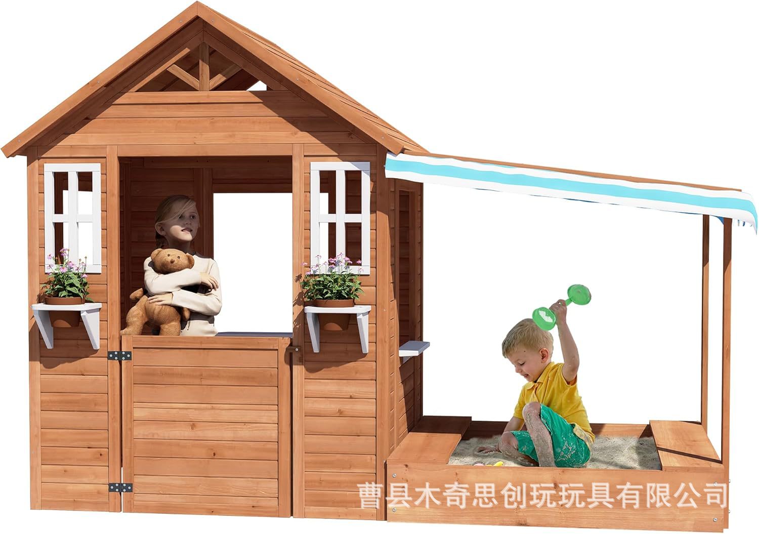 Outdoor children's toy house, game room, tool room, garden, outdoor treehouse, playhouse, mobile cabin, cross-border customization