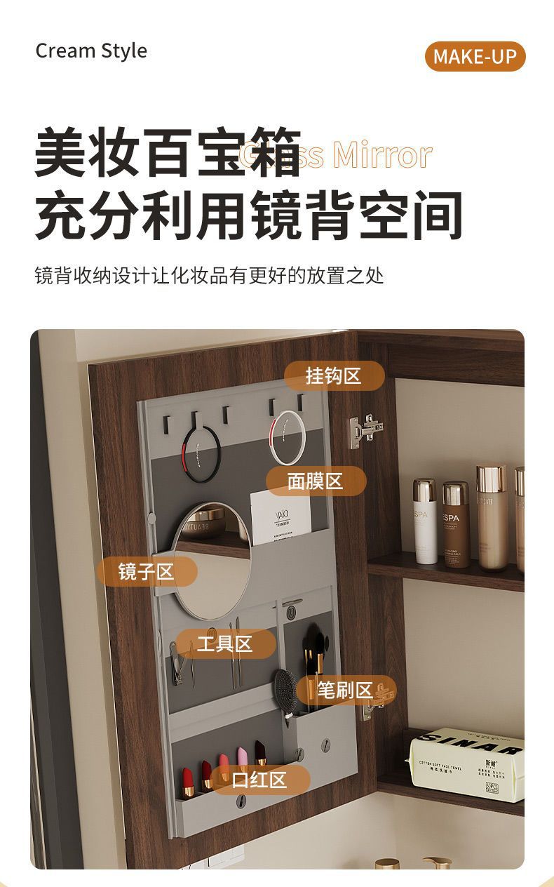 Walnut washbasin, bathroom cabinet, combination bathroom, hand washing and washing ceramic integrated washbasin, new Chinese style
