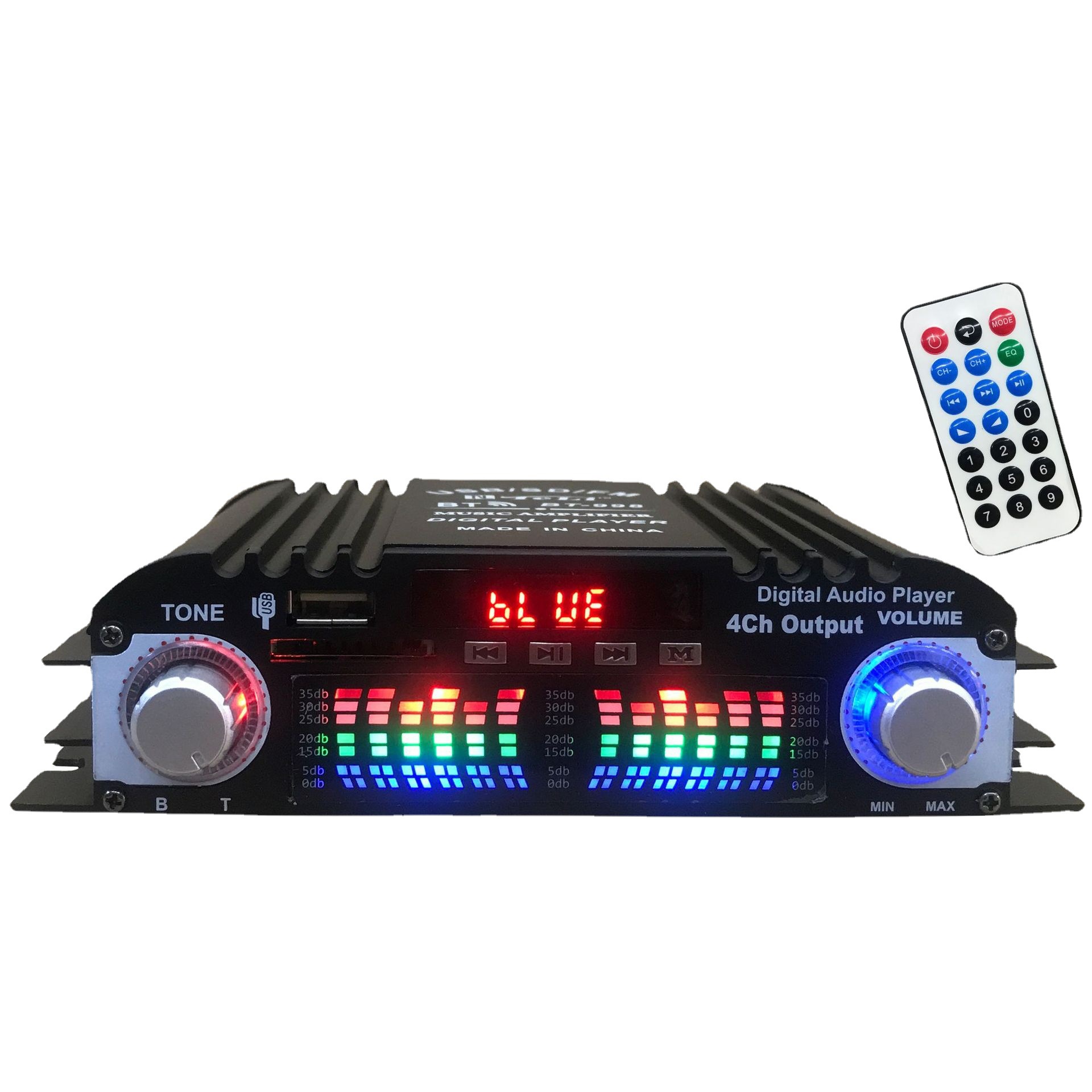 Автомобильный HiFi усилитель TELI BT-998 4-канальный с Bluetooth