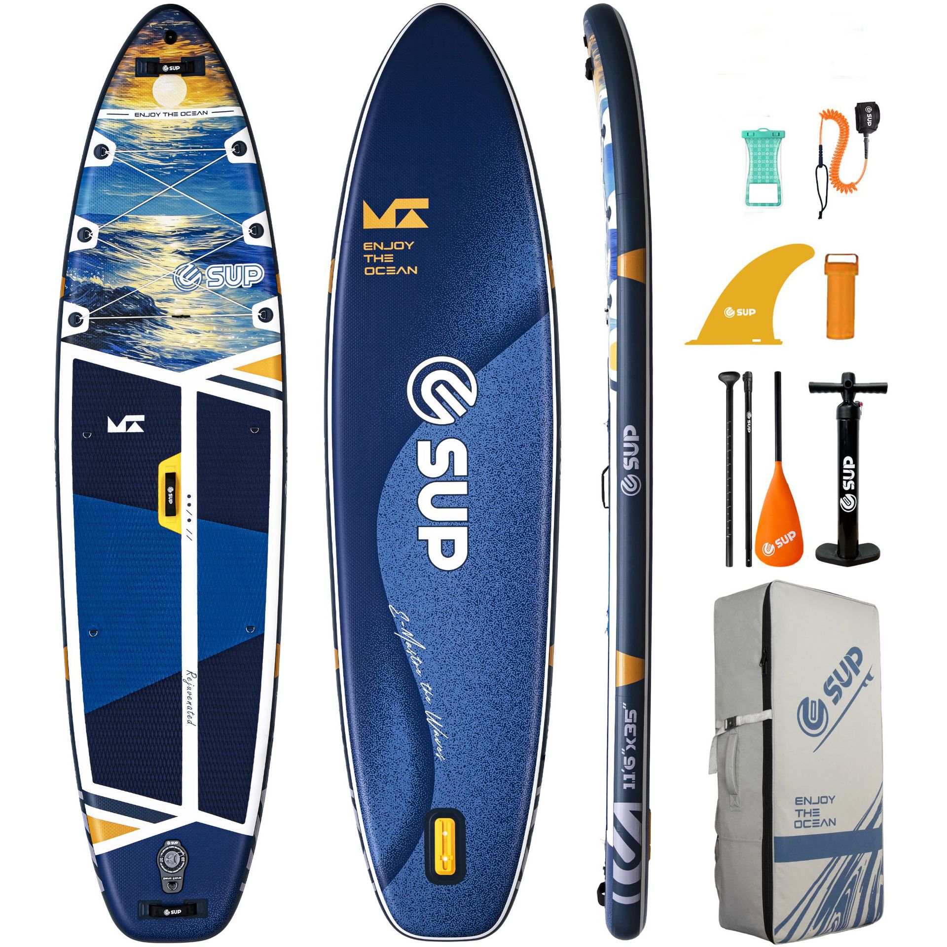 ESUP户外便携充气桨板加厚新款冲浪站立桨板 paddle board
