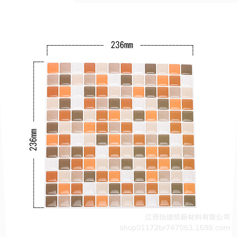 3D ceramic tile crystal wall sticker self-adhesive DIY mosaic home decoration kitchen oil proof bathroom waterproof three-dimensional