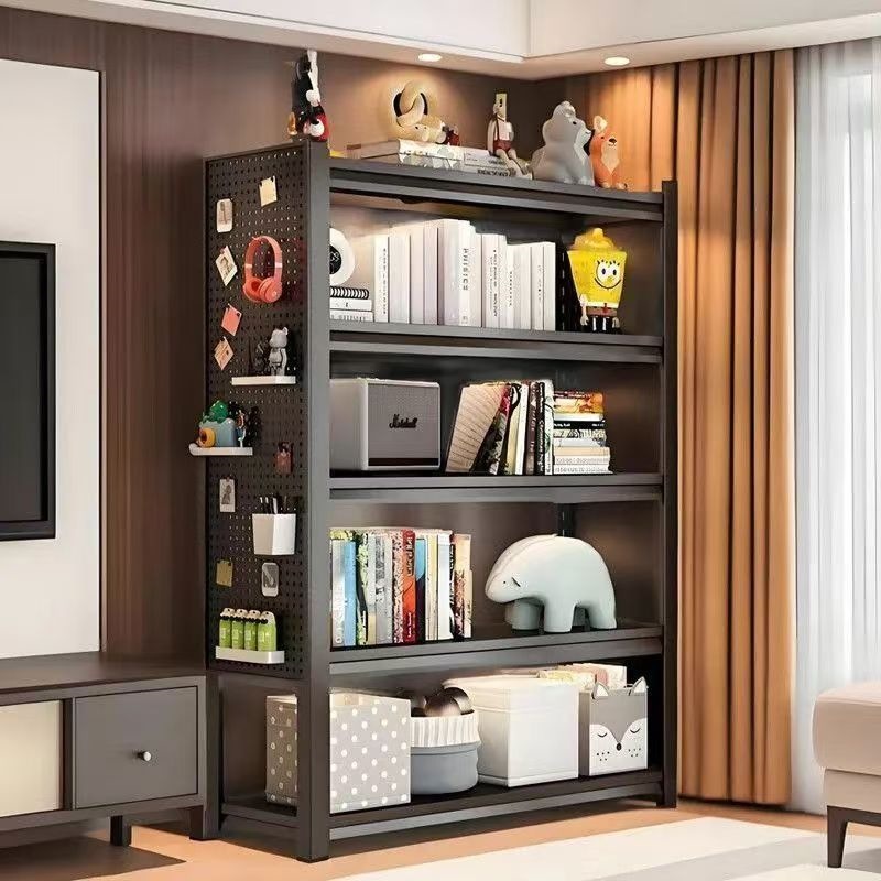 Steel formaldehyde free children's bookshelf storage rack, floor to ceiling integrated wall mounted simple picture book storage rack, bay window reading rack
