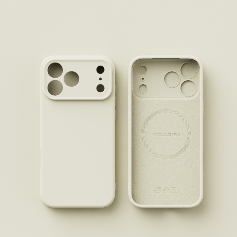 Suitable for iPhone 17 ProMax premium liquid silicone magnetic phone case Apple 16 ultra-thin solid color skin sensation 15