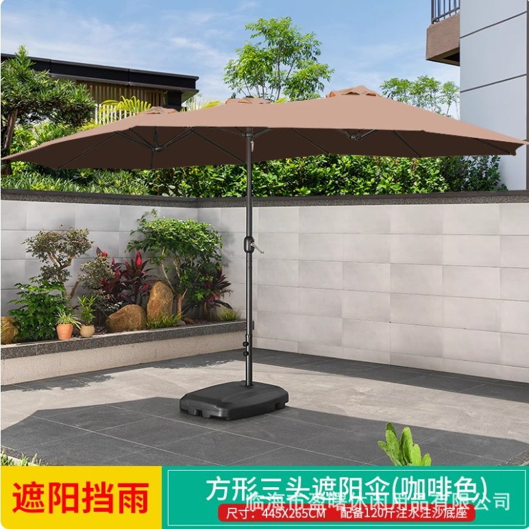 Outdoor Umbrella, Courtyard Umbrella, Sunshade Umbrella, Courtyard Roman Umbrella, Large Sun Umbrella, UV resistant Double Head Design