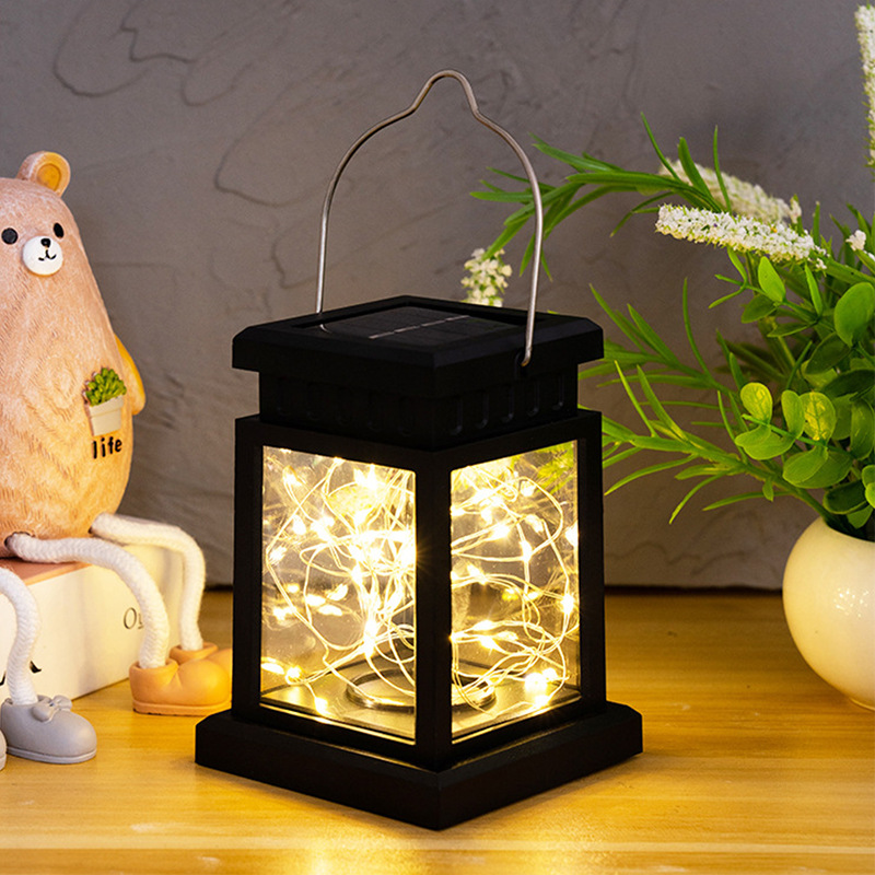 Solar powered ice hockey ground lamp, lawn plug-in lamp, outdoor courtyard garden, step atmosphere decoration, LED crack light