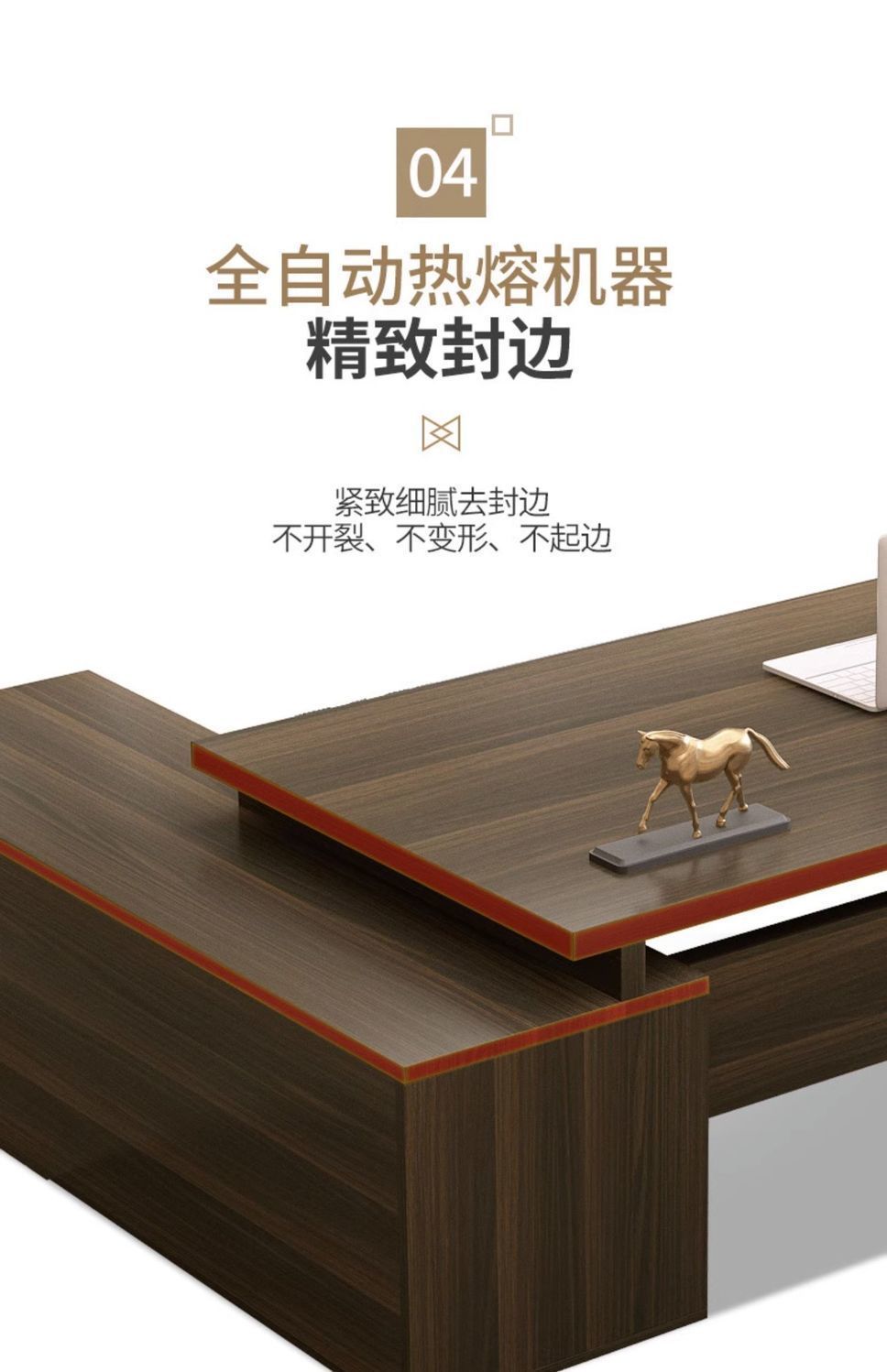 Office Desk Simple and Modern Manager's Desk Office Furniture Large Class Desk President Supervisor Desk and Chair Combination Boss's Desk