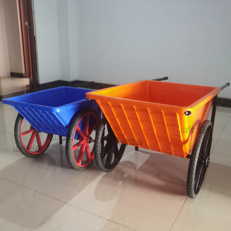 Agricultural tool cart, handcart, dump truck, garden tiger cart, construction site operation, dump truck, animal feed, agricultural small cart