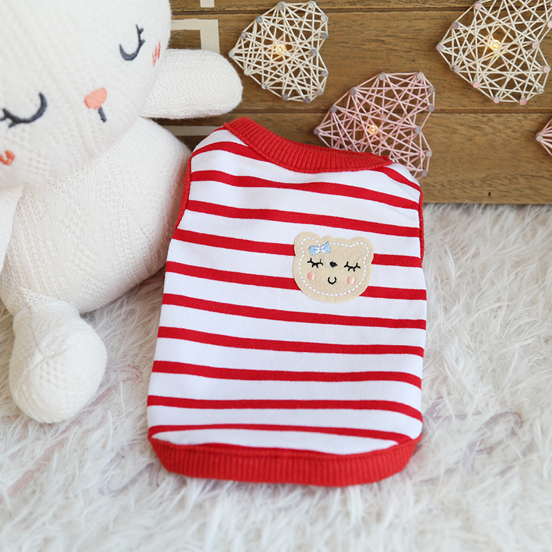 Petstyle Разноцветная полосатая лоскутная одежда для собак, милая хлопковая одежда для щенков, одежда для новорожденных кошек
