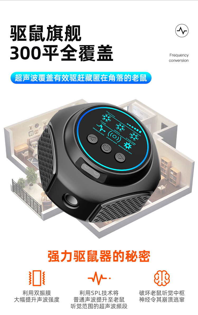 Cross border upgraded four in one ultrasonic mosquito repellent, mouse repellent, mouse repellent, 360 degree repellent