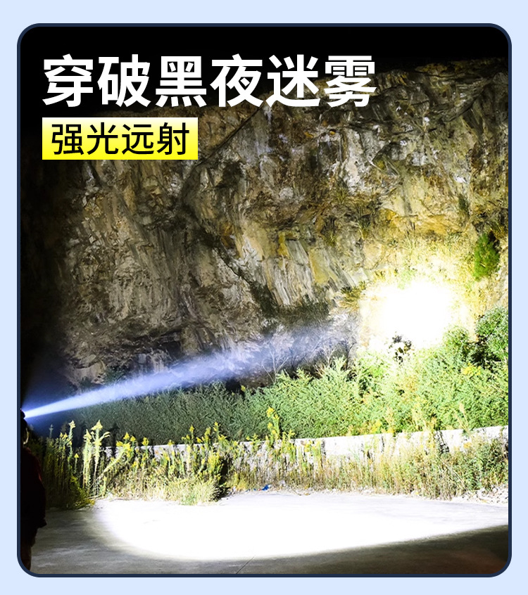 New LED Long Range Headlamp USB Charging Outdoor Night Fishing Headlamp Long Range Exploration Light Cycling Headwear