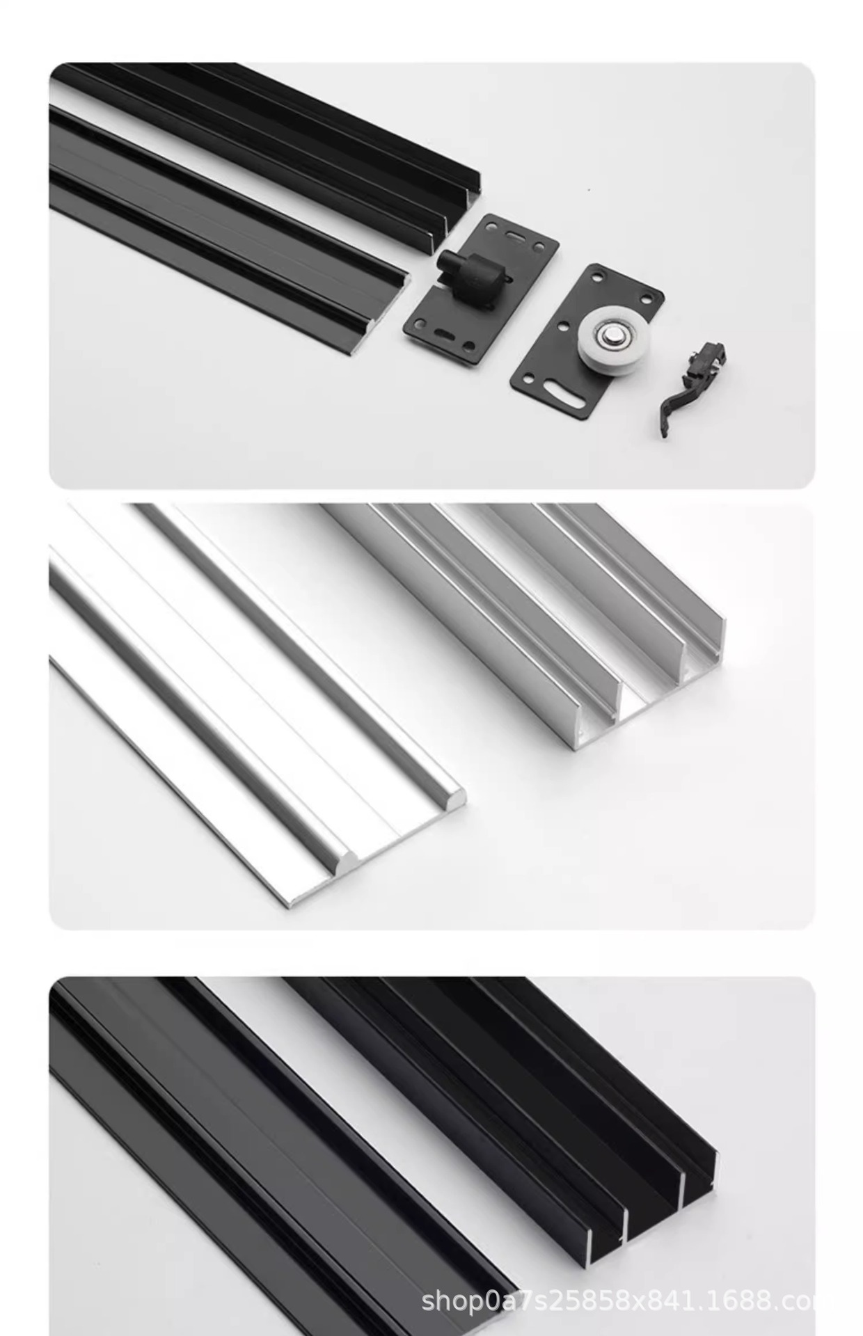 Wardrobes, cabinets, sliding doors, sliding doors, tracks, wooden doors, sliding rails, thick upper and lower rails, sliding rails, pulleys, soundproof accessories