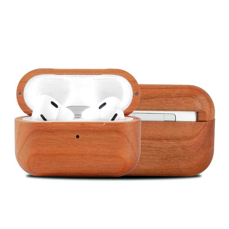 适用Airpodspro 3代木质蓝牙耳机保护套4代全实木耳机壳手工雕刻