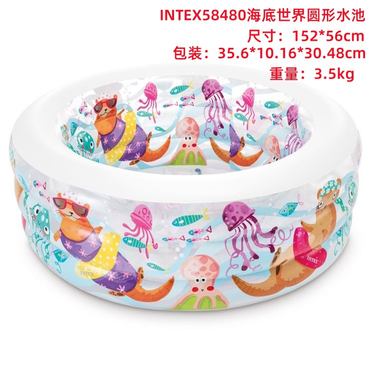 INTEX Thickened Swimming Pool Fishing Pool Balloon Filling Pool Baby Play Pool Swimming Pool Home Use Slide Pool