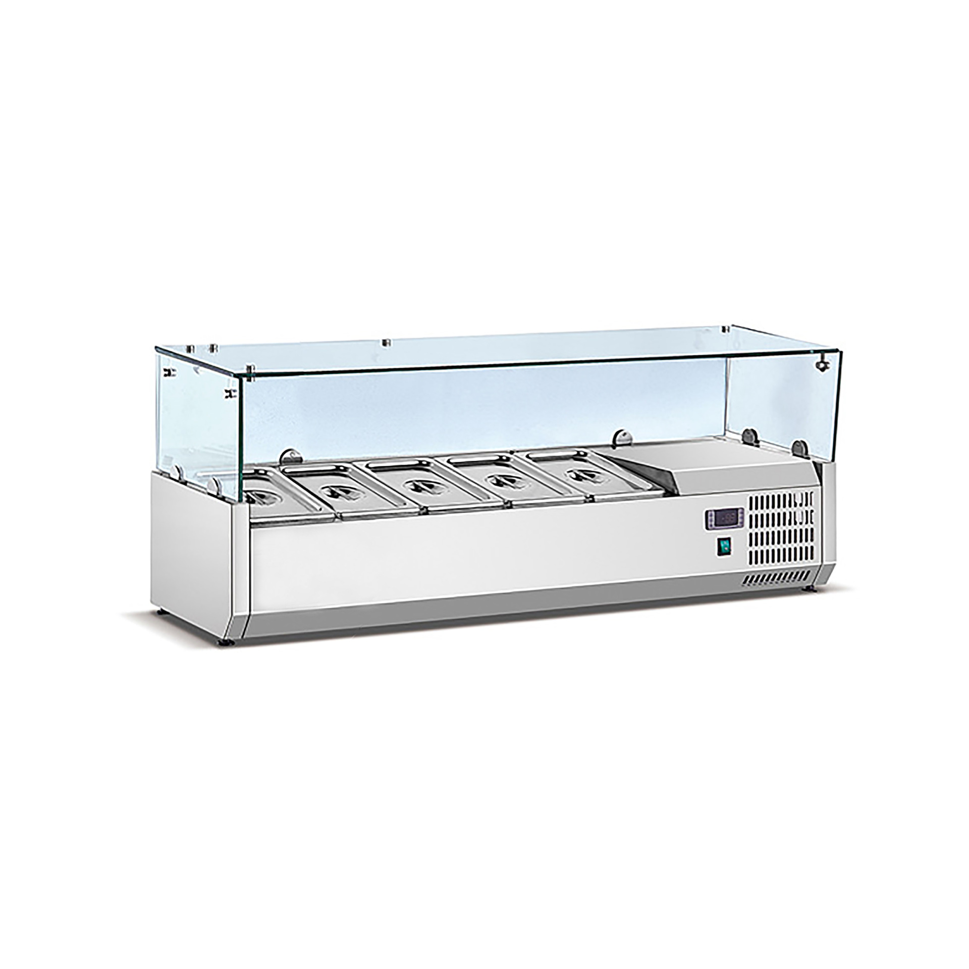 Commercial salad dressing table, fruit scoop table, glass display cabinet, pizza operation table, refrigerated salad preservation cabinet