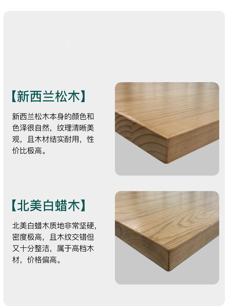 Solid wood conference table, modern and simple rectangular table, office workspace, large table, customizable library reading table