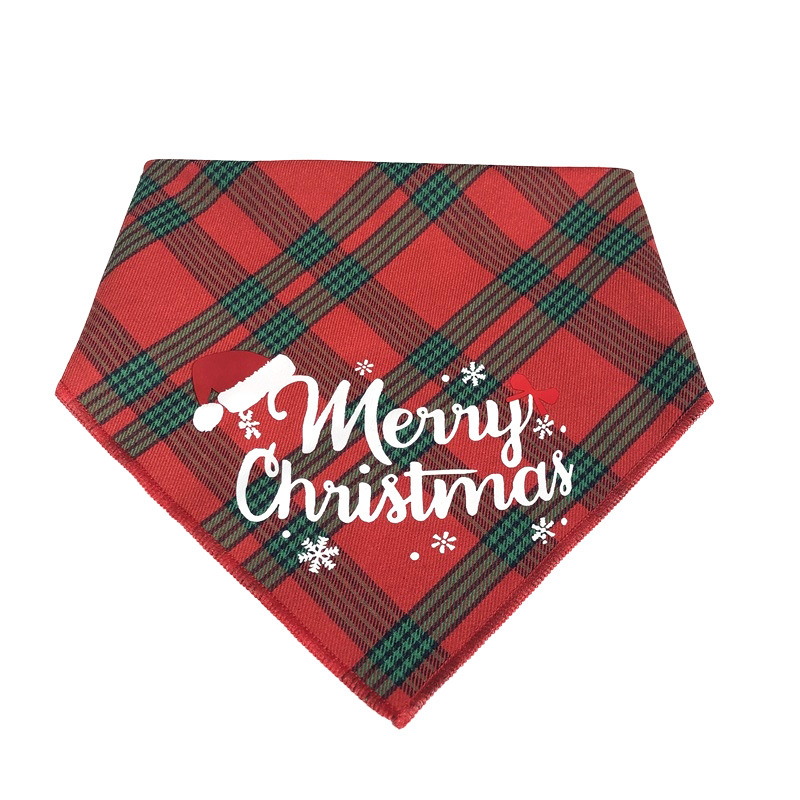 Pet Christmas Products Pet Рождественская шляпа Set Кот и собака рождественский треугольник Треугольник Pets Pett