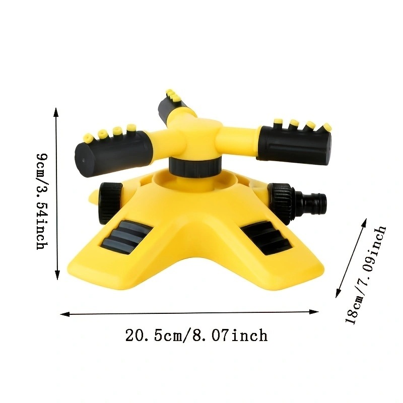 360 degree automatic rotating sprinkler, nursery irrigation rotating three-way sprinkler series sprinkler, watering plants