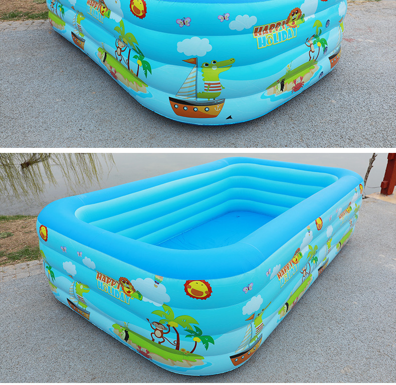 Cross border PVC children's inflatable swimming pool, household outdoor large household pool, thickened plastic ocean ball swimming pool