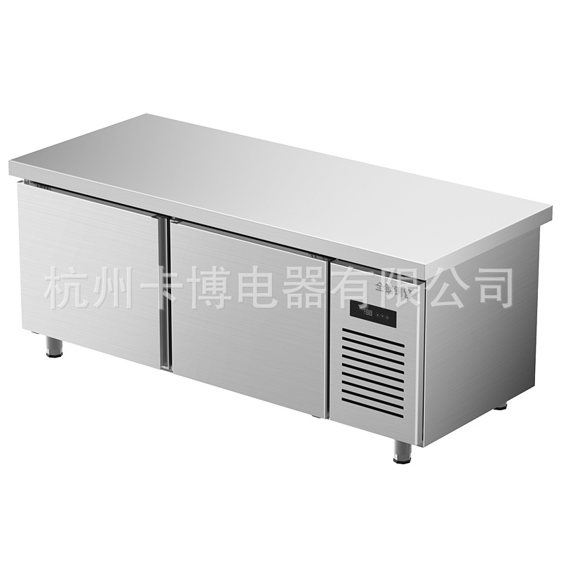 Grade 1 Energy Efficiency Full Steel Copper Tube Large Capacity Refrigeration and Freezing Operating Platform Flat Cooling Commercial Kitchen Equipment Refrigerator