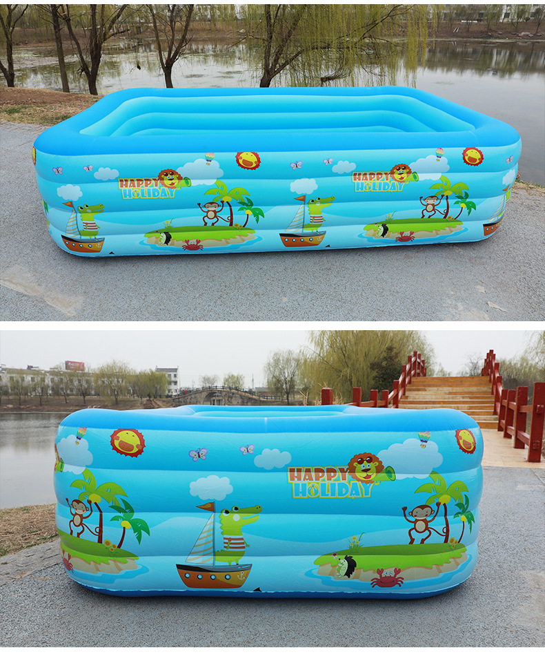 Cross border PVC children's inflatable swimming pool, household outdoor large household pool, thickened plastic ocean ball swimming pool