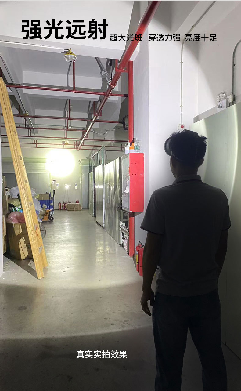 工厂批发超亮耀火头灯 感应白光黄光钓鱼灯激光炮长续航LED手电筒