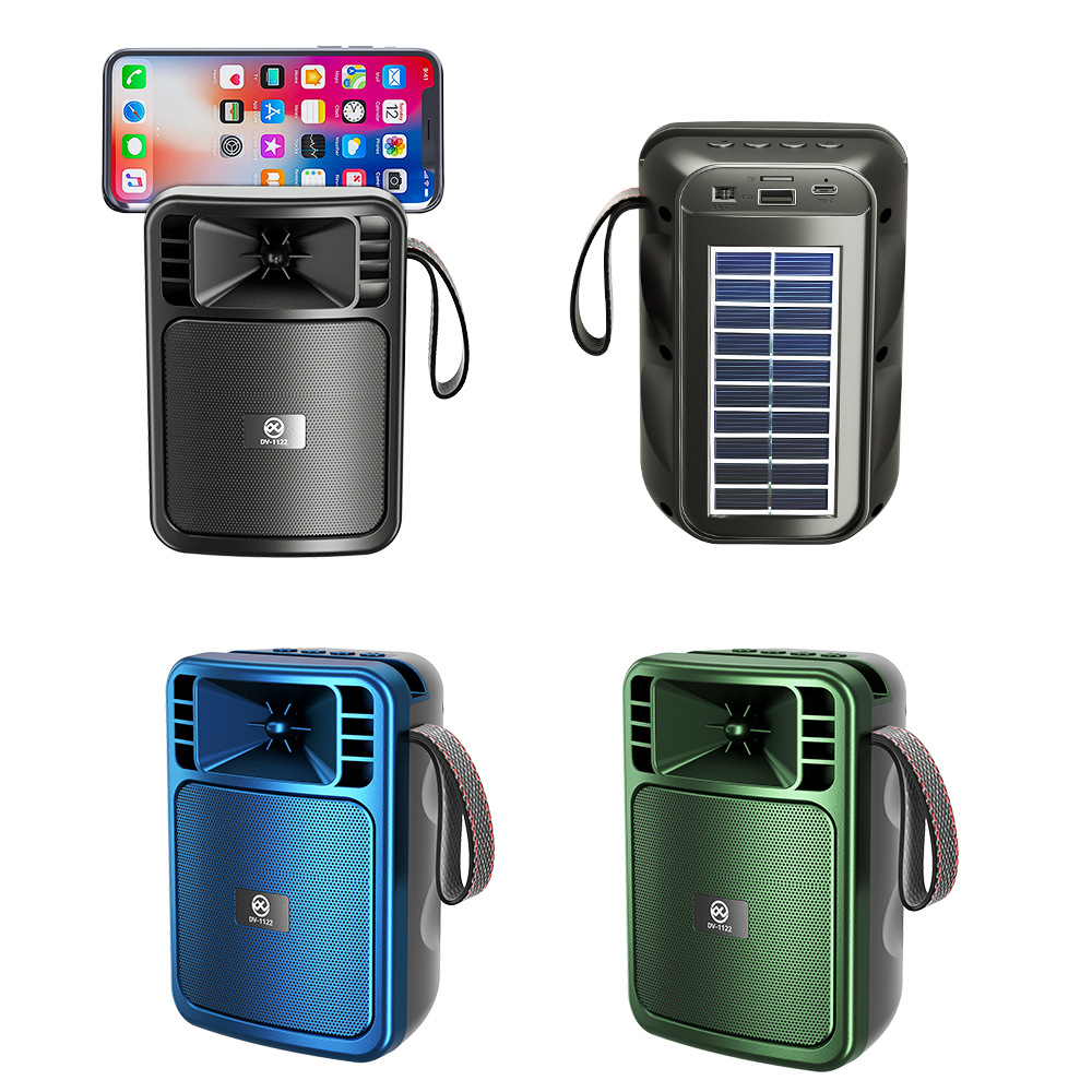 Портативная Bluetooth-колонка DV-1122 с солнечной панелью