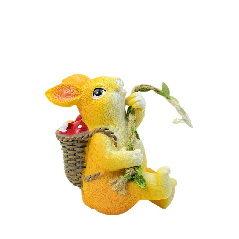 Outdoor Garden Cute Resin Crafts Pendant Cartoon Rabbit Climbing Courtyard Creative Decoration Outdoor Ornament