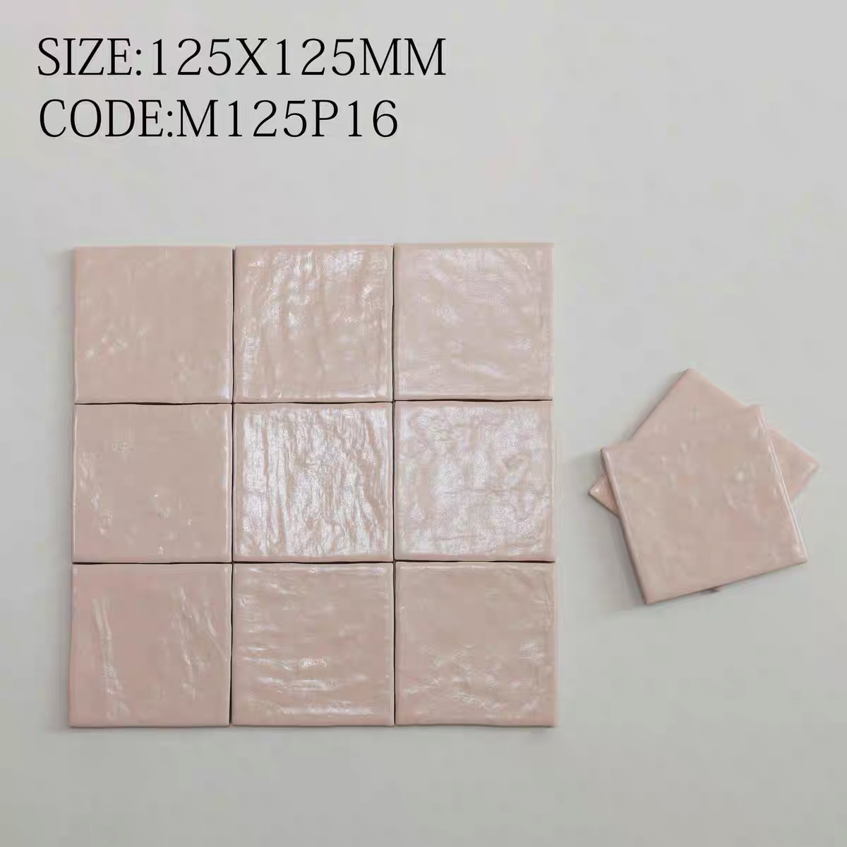 Nordic minimalist handmade ceramic tiles, pearl glazed ceramic tiles, shell gloss milky white bathroom kitchen wall tiles, dining table background wall
