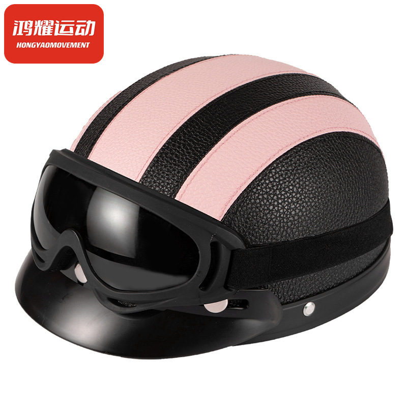 Half Helmet Summer Retro Lightweight Cycling Scoop Helmet Prince Bicycle Four Seasons Half Helmet Grey Breathable Men's and Women's Cycling Helmets