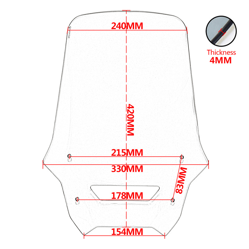Подходит для Honda NX400 NX500 24-25 модифицированные мотоциклевые очки переднего ветрового стекла