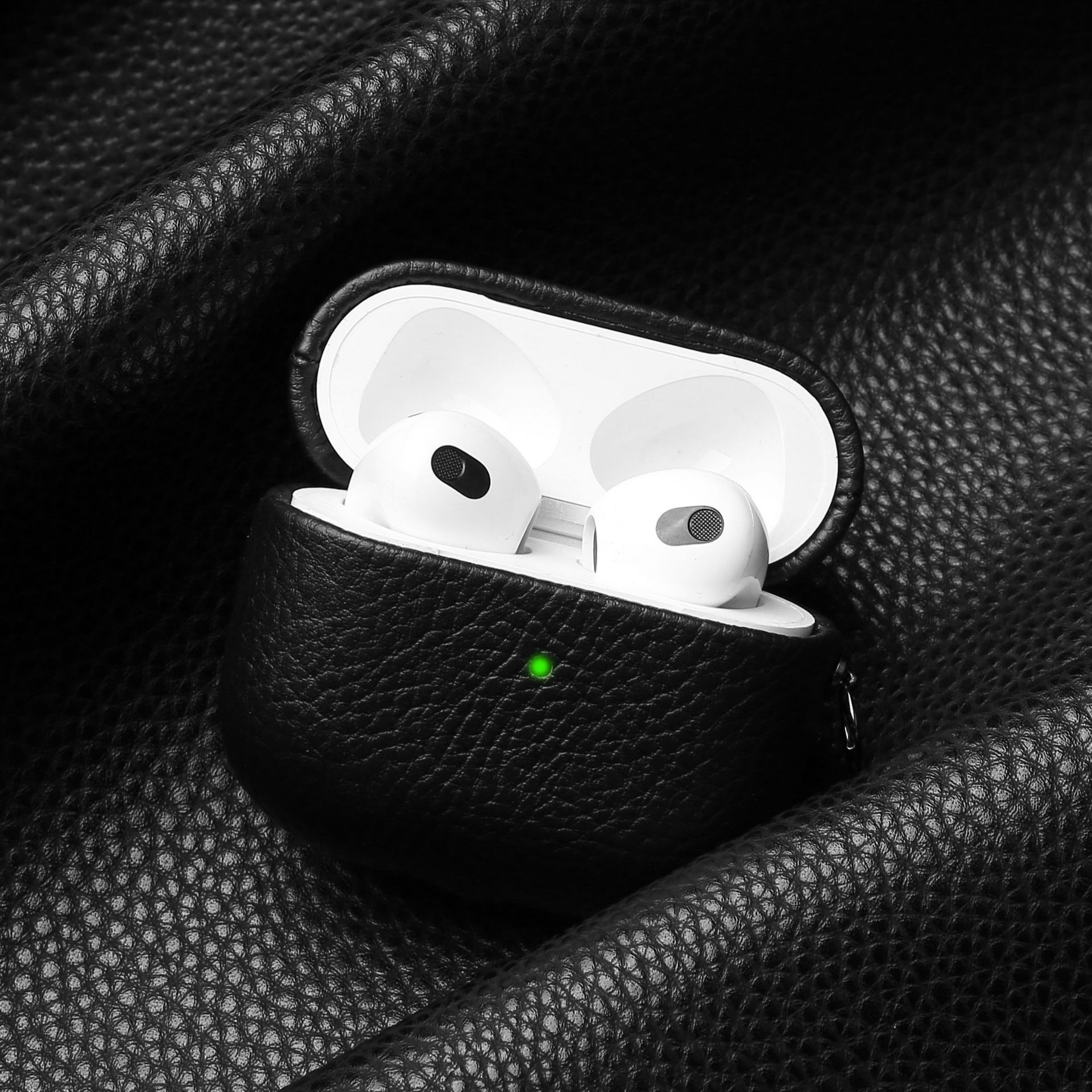 Suitable for Apple Airpodspro3 Bluetooth earphone protective case Airpodspro2 lychee pattern protective case