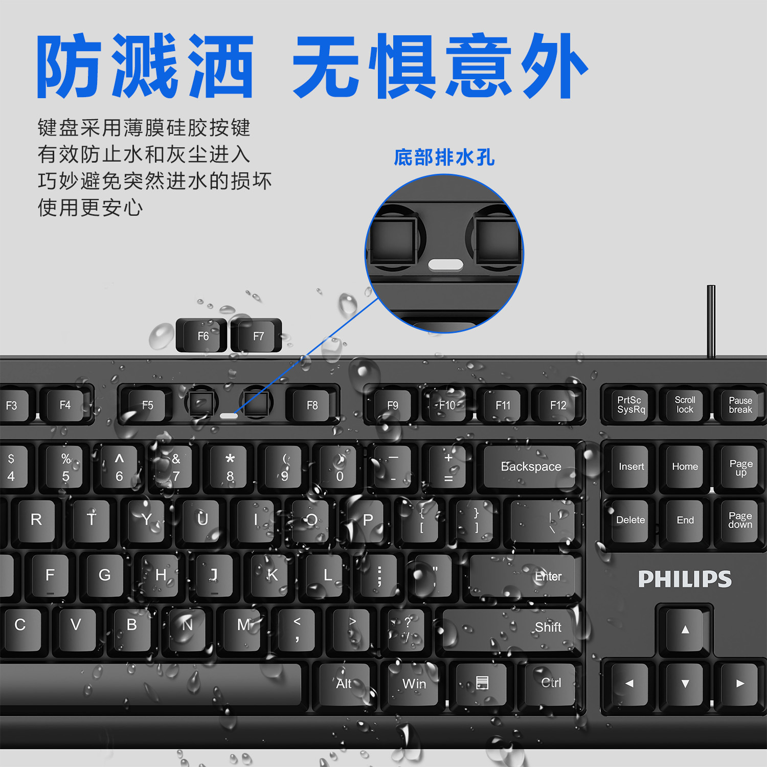 SPK6234 Wired Keyboard USB Home Office Desktop Laptop Keyboard