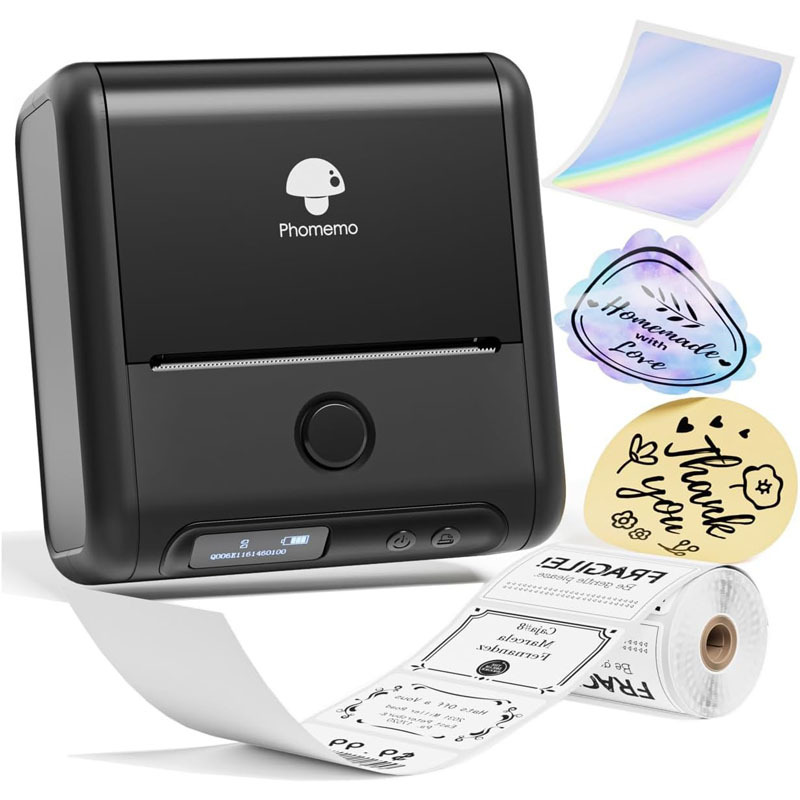 Phomemo M110商用标签打印机迷你蓝牙便携跨境热敏打印机LOGO批发