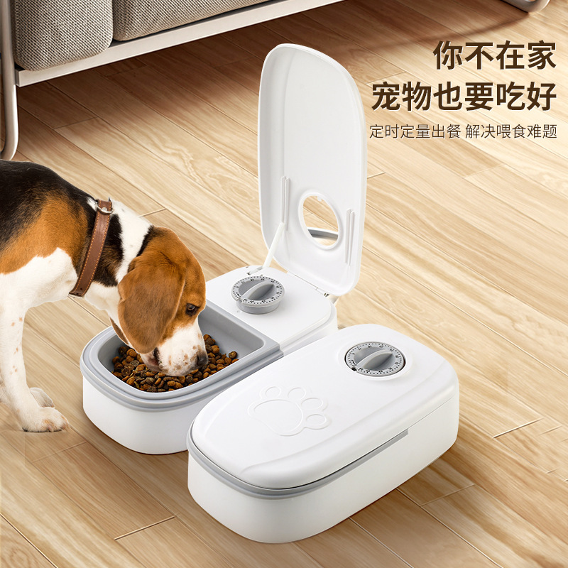 Pet Cat and Dog Bowl Automatic Feeder Dry и влажная пища двойное отделение еды в домашних условиях регулярное и обычное кормление пищи