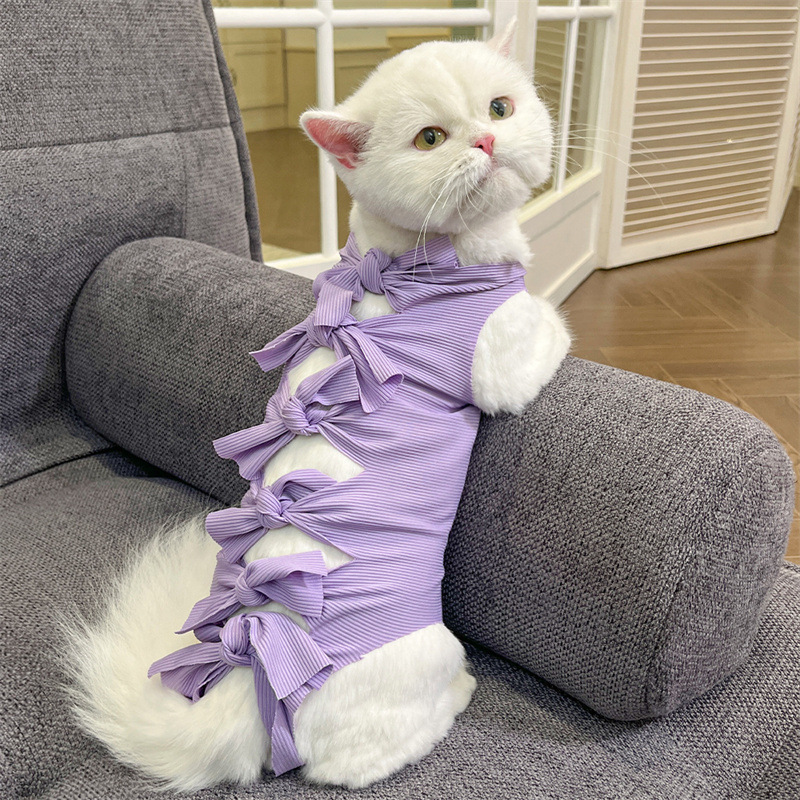 Одежда стерилизации Pet Cat после операции с лекарствами от отушка дышащие физиологические брюки против ликования и преследования одежда Оптовая кошка.