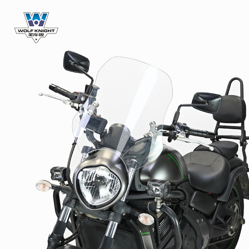 肌车狼 Подходит для Kawasaki Little Vulcan 650 ветрового стекла Модифицированная передняя пластина переднего ветрового стекла, устойчивая к Smash, устойчивому