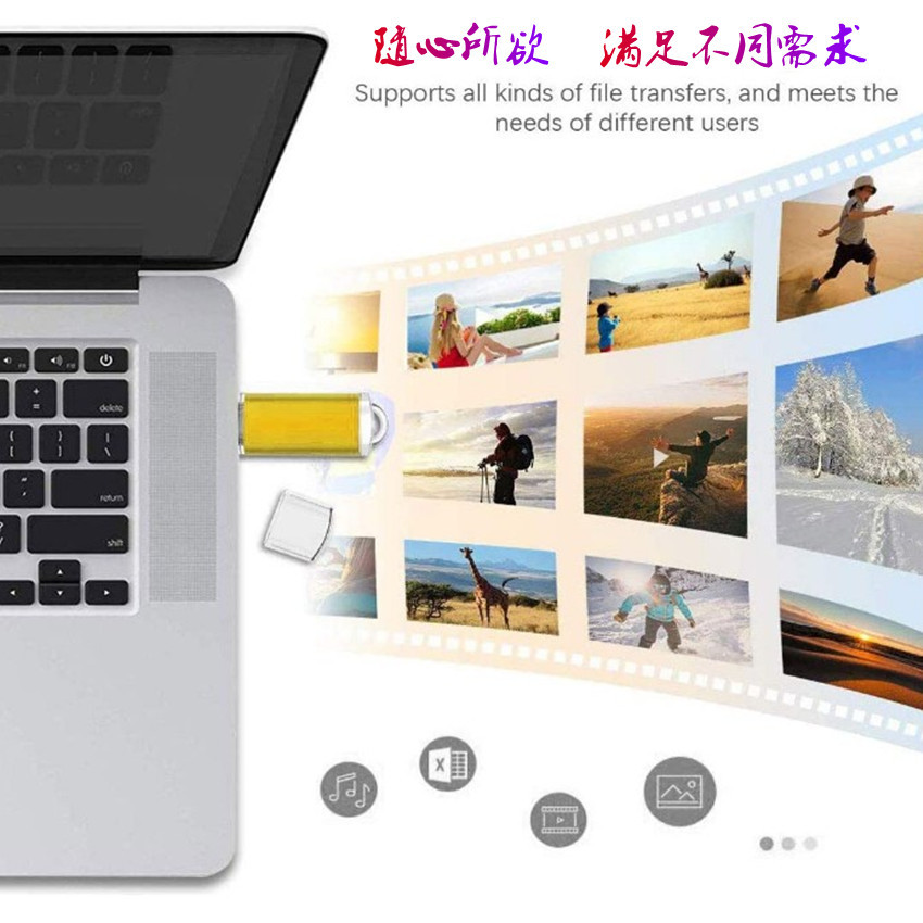 USB 64G flash drive, memory stick, thumb drive, USB 2.0, cross-border foreign trade 2T, high-speed bright color USB flash drive