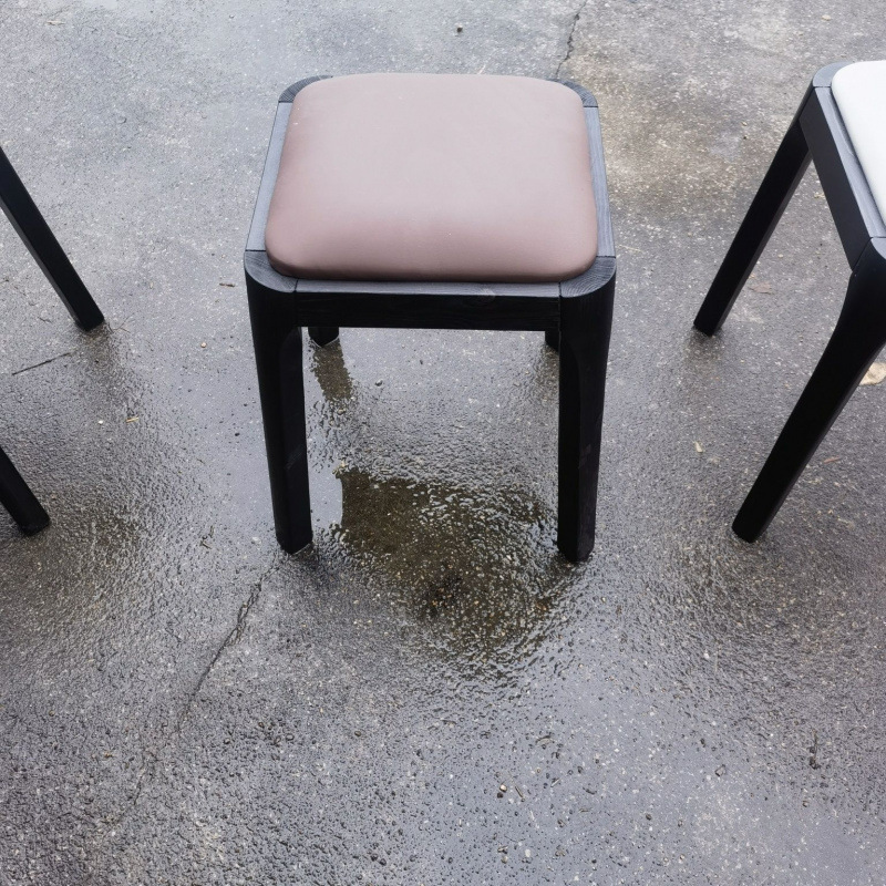 Solid wood stool for household use, stackable soft bag stool, living room wooden low stool, simple modern small square stool, dining table chair