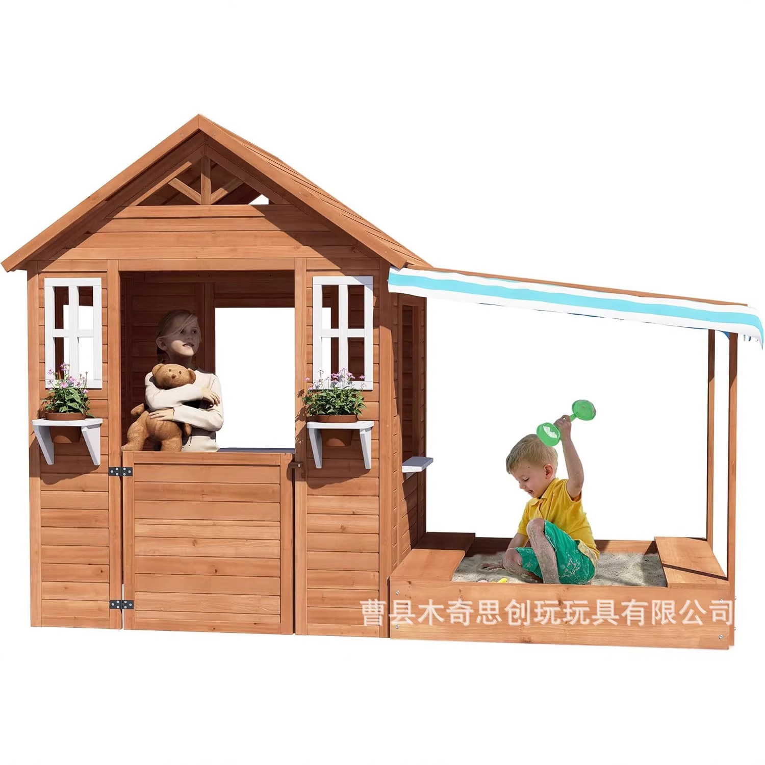 Outdoor children's toy house, game room, tool room, garden, outdoor treehouse, playhouse, mobile cabin, cross-border customization