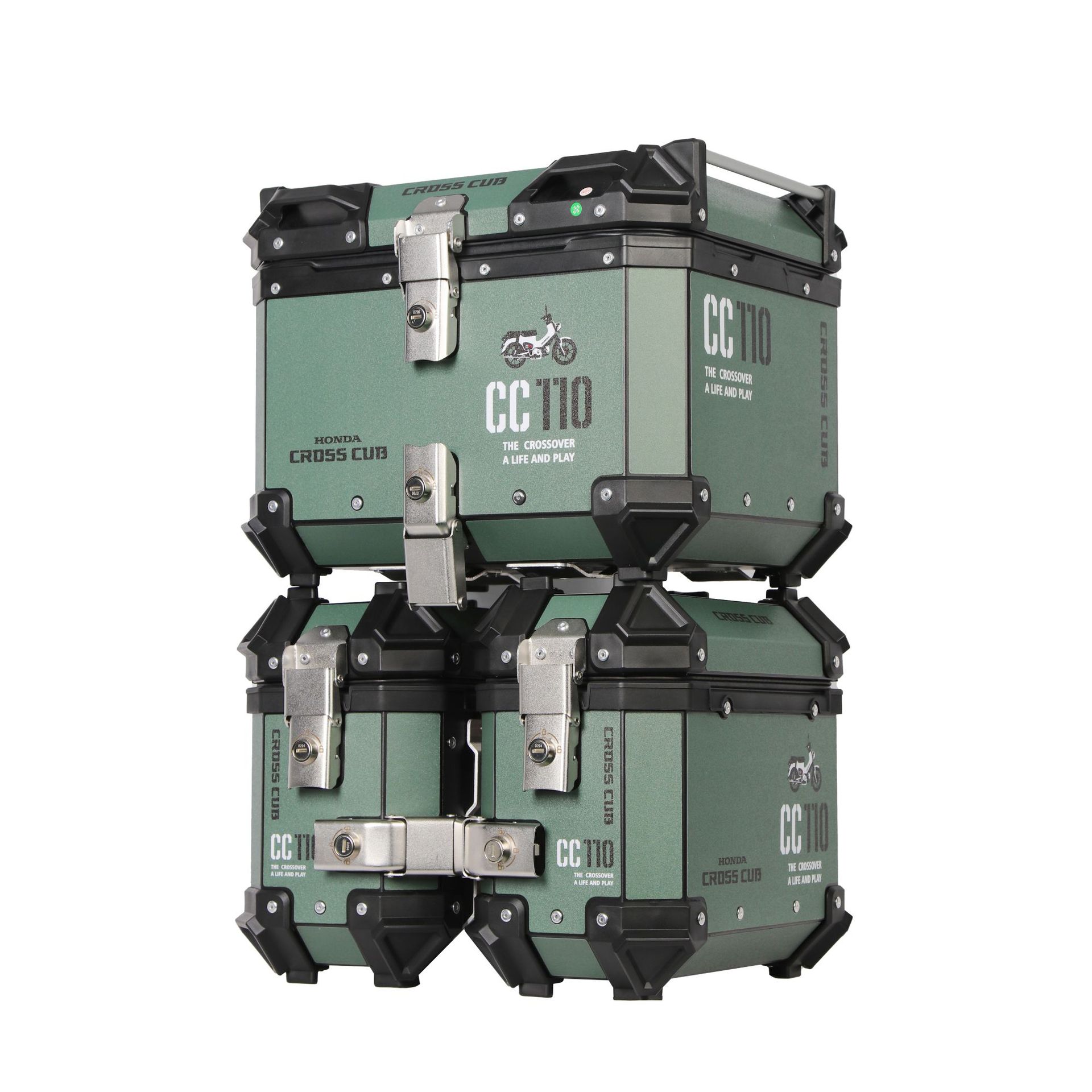 18L Border Box CC110 PG-1 Трех коробки алюминиевого сплава наклейка мотоциклера цветочный хвост