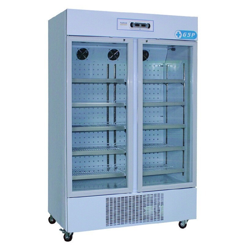 Drug shade cabinet 8-20 ℃ medical refrigeration and insulation box with wheel GSP certification vertical drug display cabinet tea