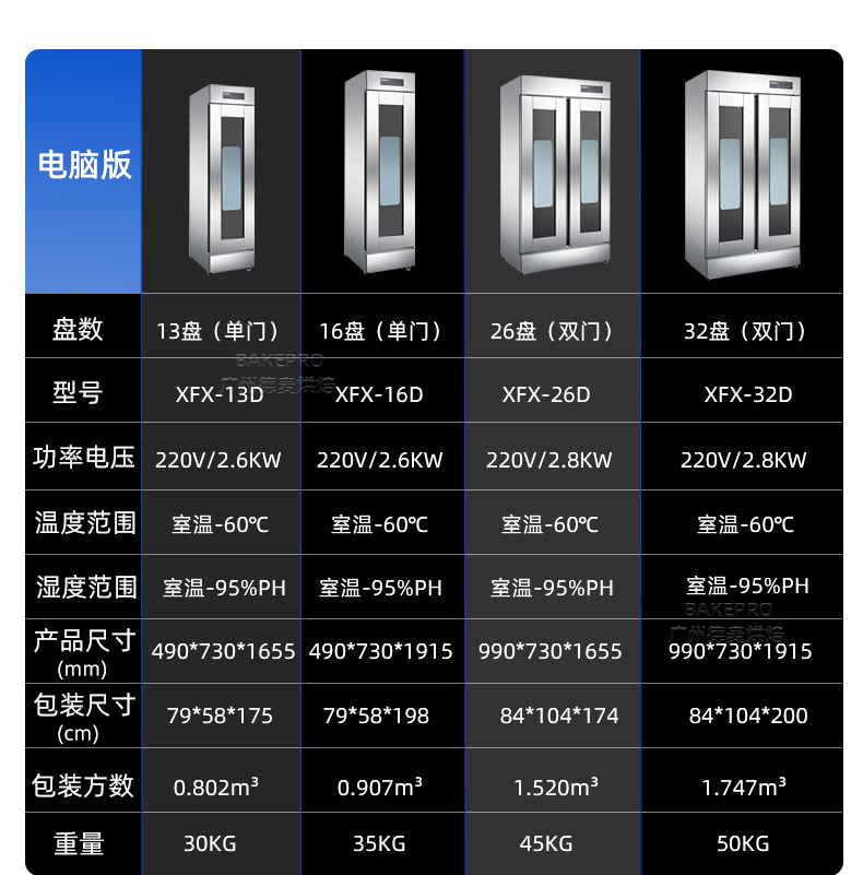 商用面包发酵箱不锈钢烘焙设备恒温加湿醒发包子馒头发酵醒发箱