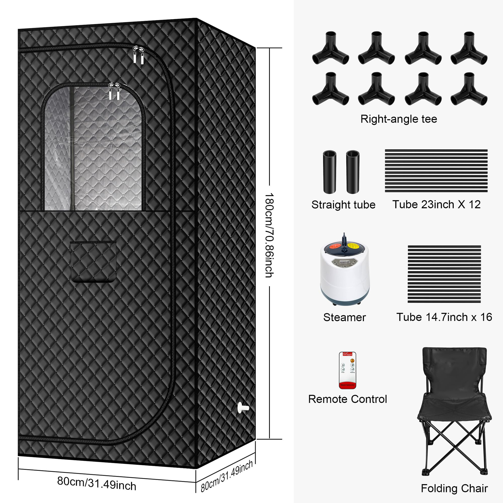 Amazon North American Hot Sweat Steamer Box Cross border Home Full Body Sauna Box Folding Portable Sweat Steaming Room