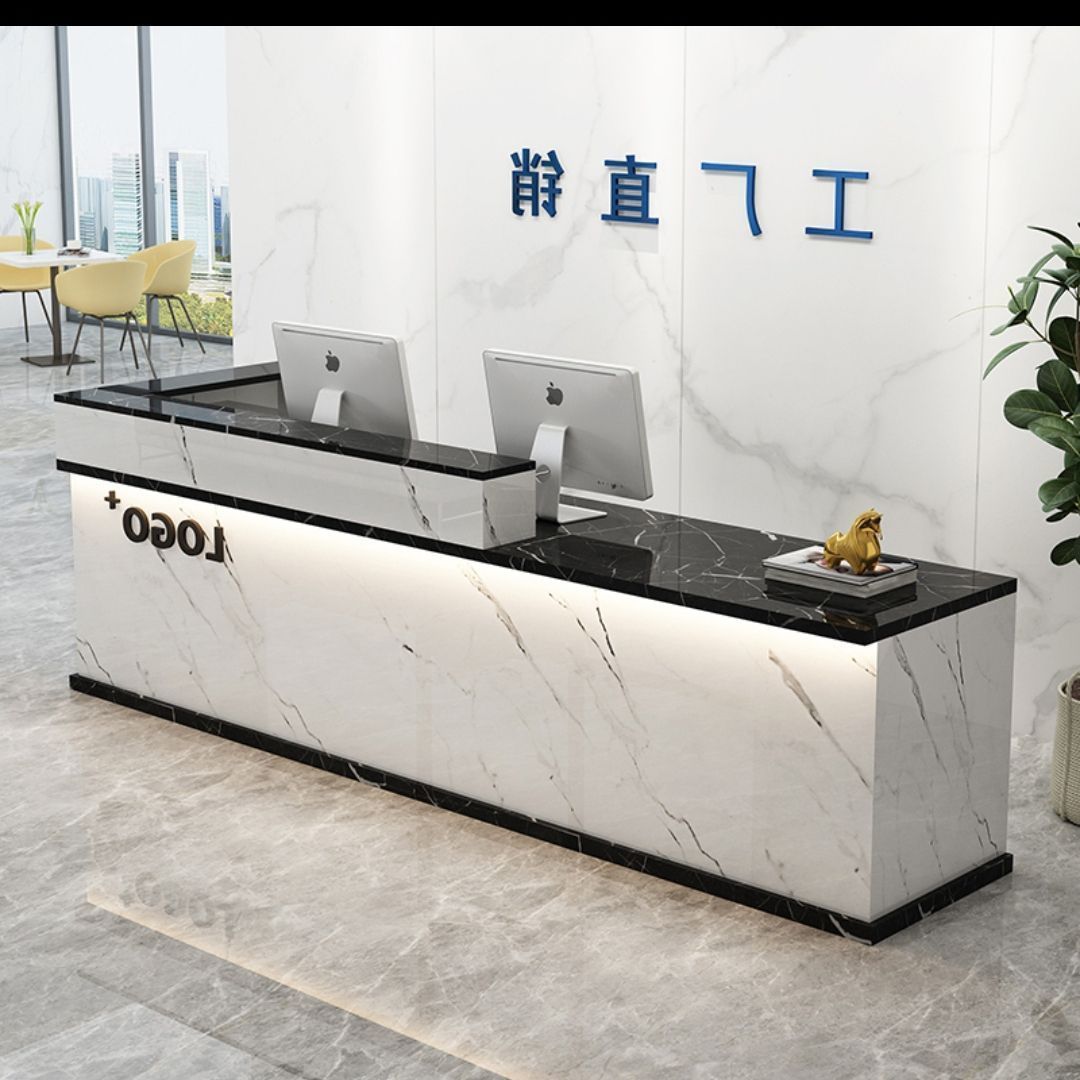 Bar counter, cash register, front desk, reception desk, reception desk, service desk, simple and modern commercial bar counter